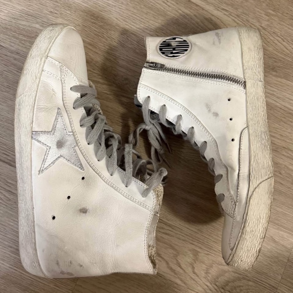 Golden Goose White High-Top Sneakers